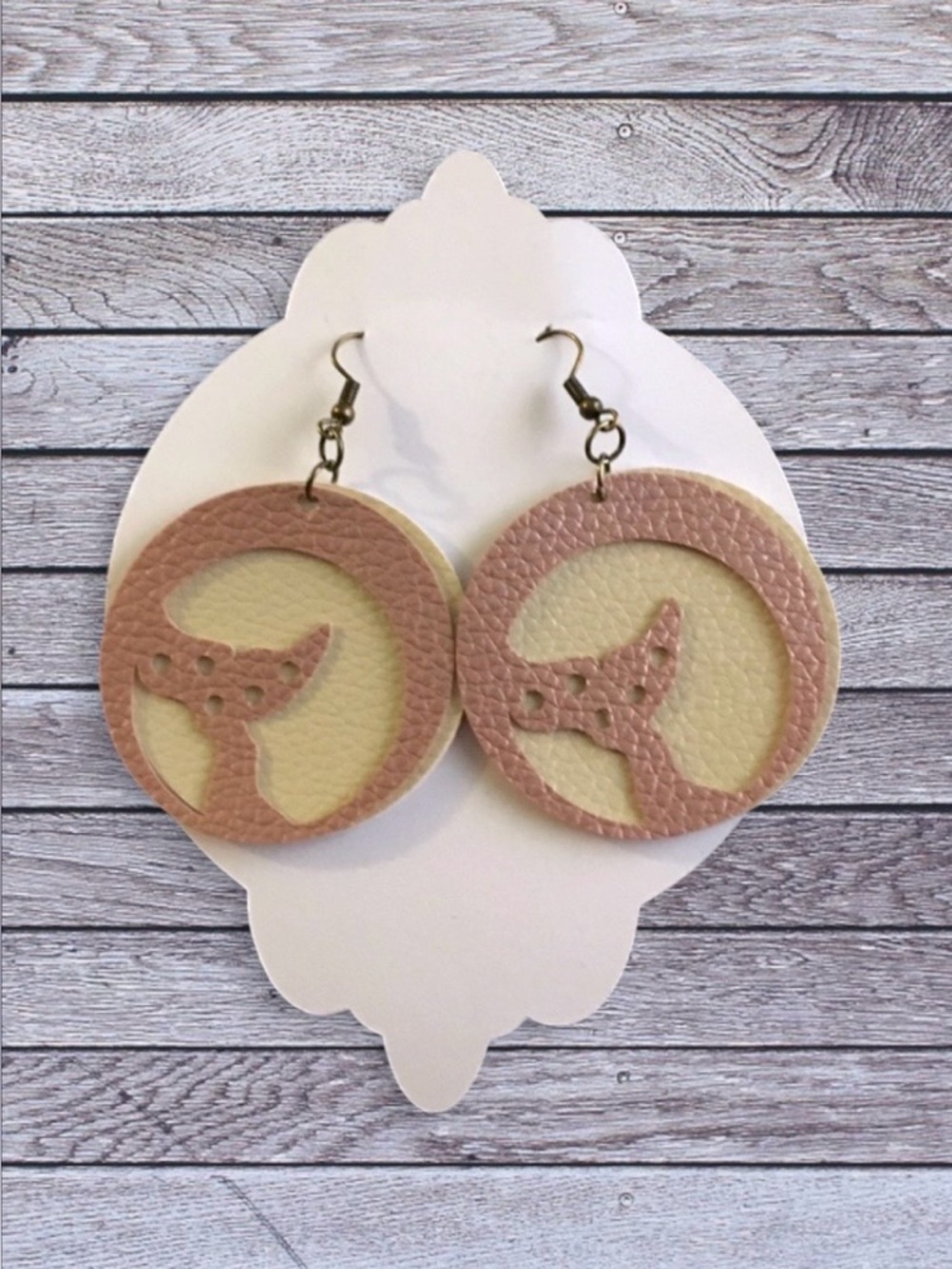 NEW mermaid faux leather earrings